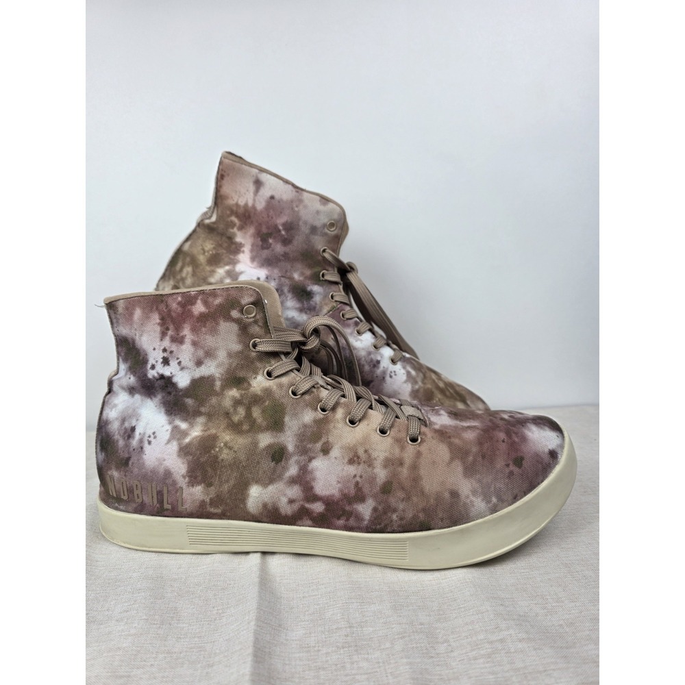 NOBULL High Top Tie Dye Dusty Rose Canvas Lace Up Athletic Sneakers Mens 13